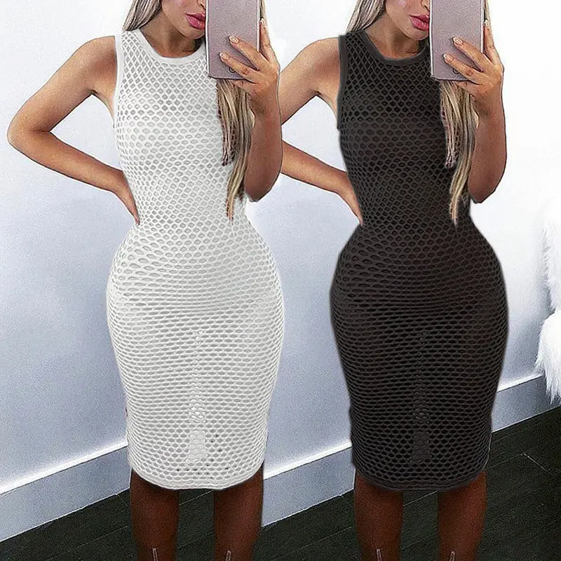 Solid White Black Women Summer Mesh Fishnet Beach Dresses Bikini Cover Ups Sleeveless Party Sundress Dress Swim Wear
Solid White Black Women Summer Mesh Fishnet Beach Dresses Bikini Cover Ups Sleeveless Party Sundress Dress Swim Wear