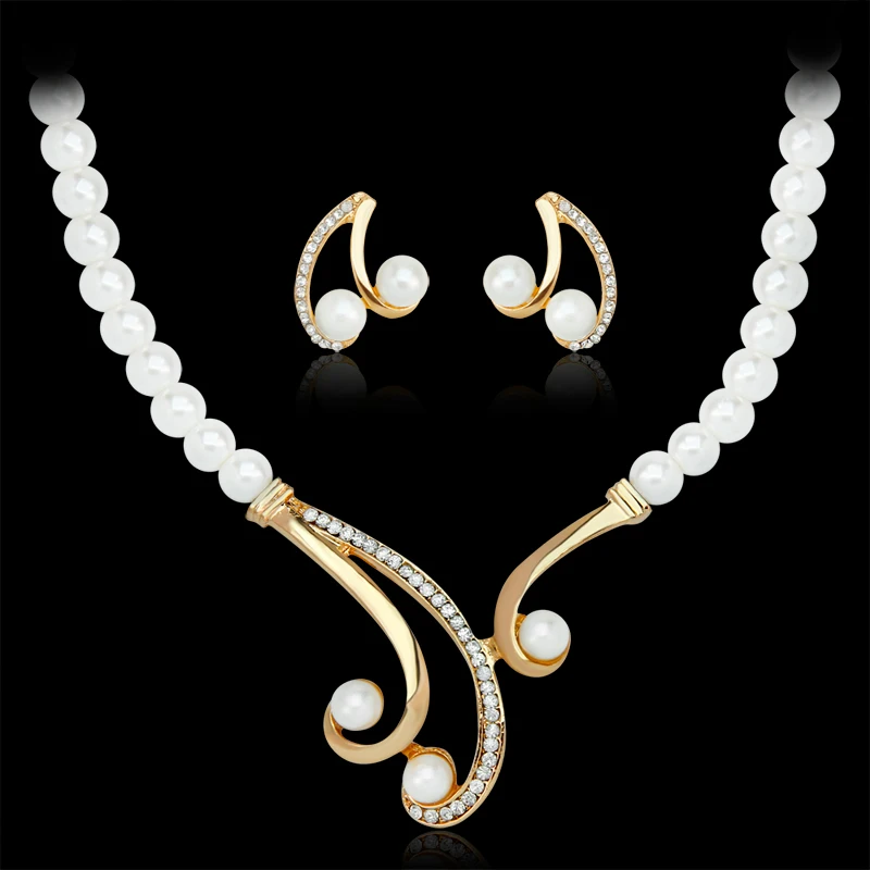 New Arrival Jewelry Sets Necklace And Stud Earrings Crystal And Simulated-Pearl Brooches For Women Bridal Wedding Party Jewelry
New Arrival Jewelry Sets Necklace And Stud Earrings Crystal And Simulated-Pearl Brooches For Women Bridal Wedding Party Jewelry