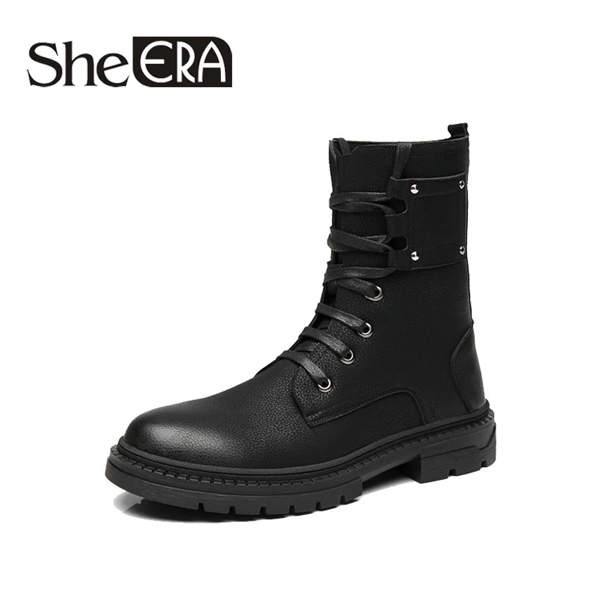 2019 New Men Shoes Black Fashion Versatile tooling Martin Boots Casual Trend Velvet Luxurious Comfortable Men's Booties 
2019 New Men Shoes Black Fashion Versatile tooling Martin Boots Casual Trend Velvet Luxurious Comfortable Men's Booties