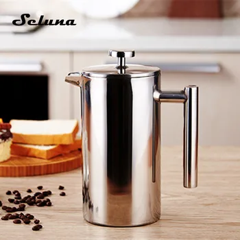 Stainless Steel French Press Coffee Pot Double Wall Vacuum Insulated 350/800/1000ML Delicate Coffee Maker Tea Pot with Filter 1L
Stainless Steel French Press Coffee Pot Double Wall Vacuum Insulated 350/800/1000ML Delicate Coffee Maker Tea Pot with Filter 1L