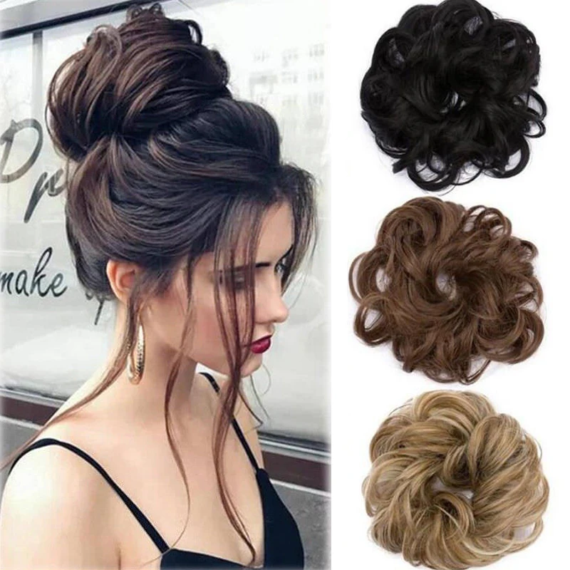 Hot Sale Women Baby Girls Real as Human Natural Curly Messy Bun Hair Piece Scrunchie Fake Hair Extensions Headwear Headband
Hot Sale Women Baby Girls Real as Human Natural Curly Messy Bun Hair Piece Scrunchie Fake Hair Extensions Headwear Headband