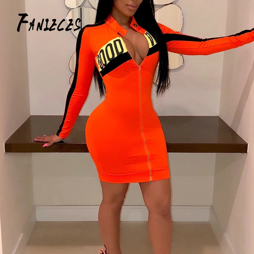 FANIECES Long Sleeve Bodycon Sheath Dress fasion Fluorescent red Zipper streetwear Stretch Casual Sexy Short Night Club Dresses
FANIECES Long Sleeve Bodycon Sheath Dress fasion Fluorescent red Zipper streetwear Stretch Casual Sexy Short Night Club Dresses