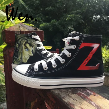 Wen Hand Painted Canvas Sneakers Link Z Legend of Zelda Design Custom High Top Woman Man's Black Skateboard Shoes Daily Trip
Wen Hand Painted Canvas Sneakers Link Z Legend of Zelda Design Custom High Top Woman Man's Black Skateboard Shoes Daily Trip