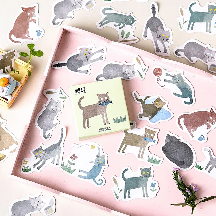 AAGU 45PCS/Lot Cat Stickers Scrapbooking Decorative Paper Stickers Stationery Stickers Bullet Journal Sticker For DIY Planner
AAGU 45PCS/Lot Cat Stickers Scrapbooking Decorative Paper Stickers Stationery Stickers Bullet Journal Sticker For DIY Planner