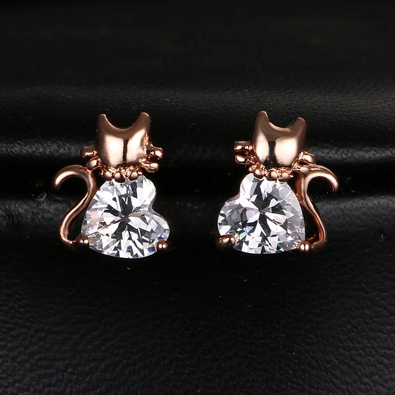 Emmaya Fashion Rose Gold Color Cat Earring Simulated CZ New Arrival Gorgeous Design Lovely Earrings For Women Gift
Emmaya Fashion Rose Gold Color Cat Earring Simulated CZ New Arrival Gorgeous Design Lovely Earrings For Women Gift