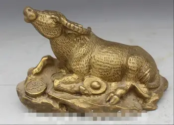 10CM China Folk Bronze Wealth Money YuanBao Coins Oxen Ox Cattle Animal Statue
10CM China Folk Bronze Wealth Money YuanBao Coins Oxen Ox Cattle Animal Statue