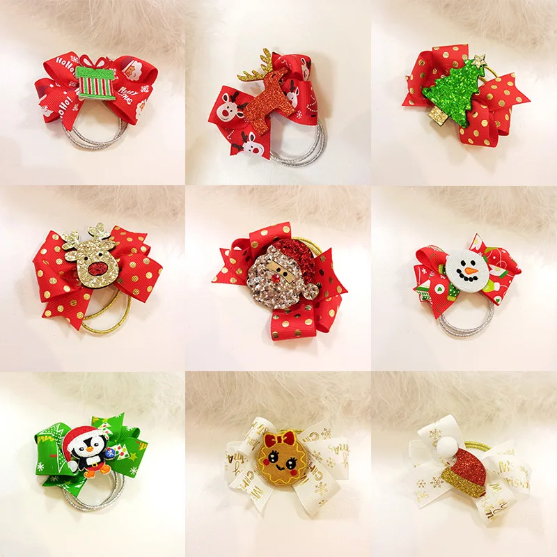 Christmas tree bow hair rope child santa elastic hair band snowman penguin gum rubber bands hair accessories for girls headdress
Christmas tree bow hair rope child santa elastic hair band snowman penguin gum rubber bands hair accessories for girls headdress