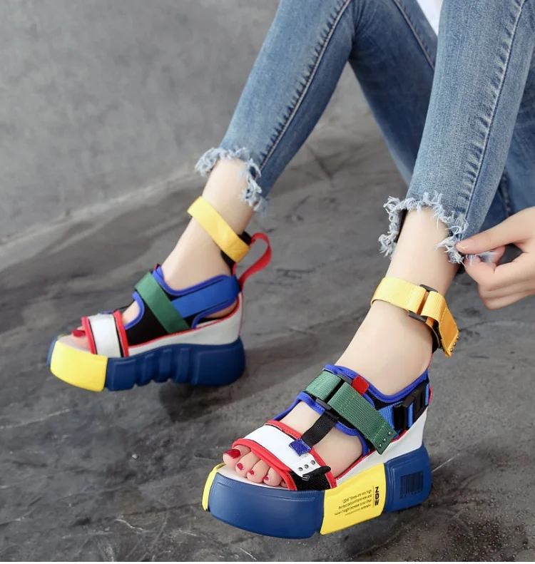 Women's Sandals 2019 Summer High Heels Sandals For Women Chunky Sandal Womens Wedge Platform Shoes Casual Summer Sandal
Women's Sandals 2019 Summer High Heels Sandals For Women Chunky Sandal Womens Wedge Platform Shoes Casual Summer Sandal