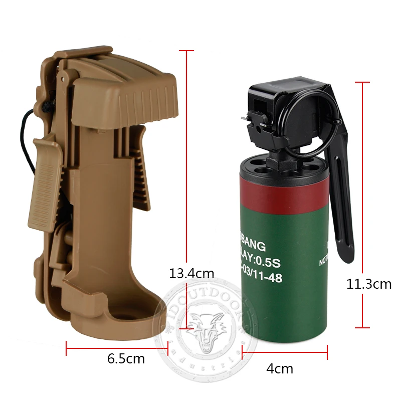 TMC Flashbang Stun Grenade Model Cache w/ Dummy Molle System Wargame Airsoft