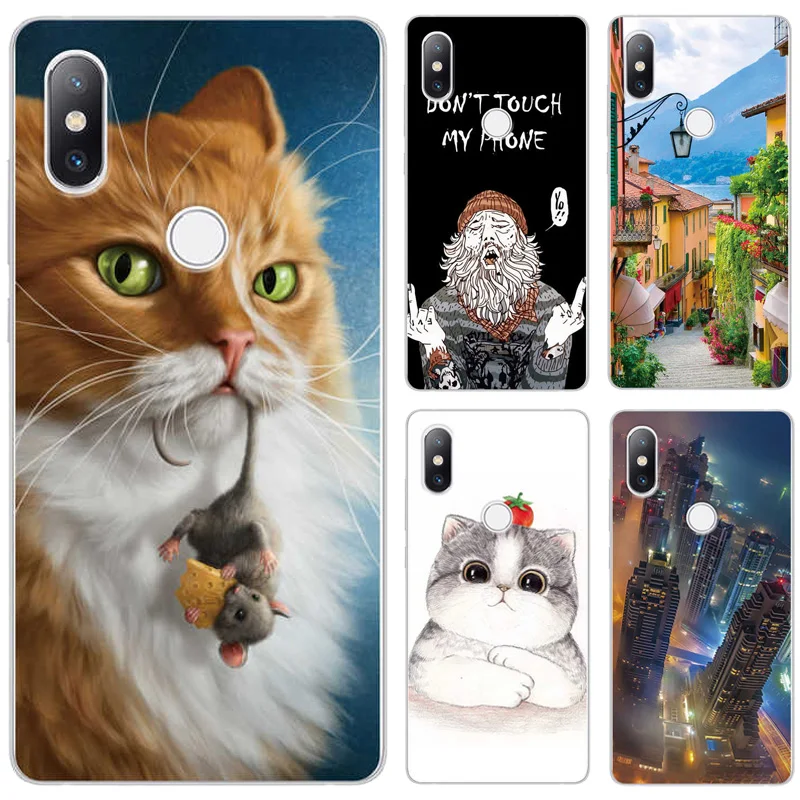 Case For Xiaomi Mi Mix 2S 2 S 5.99" Cover Printing Drawing Patterned Mix2S Phone Protector Back Fundas | Мобильные телефоны и