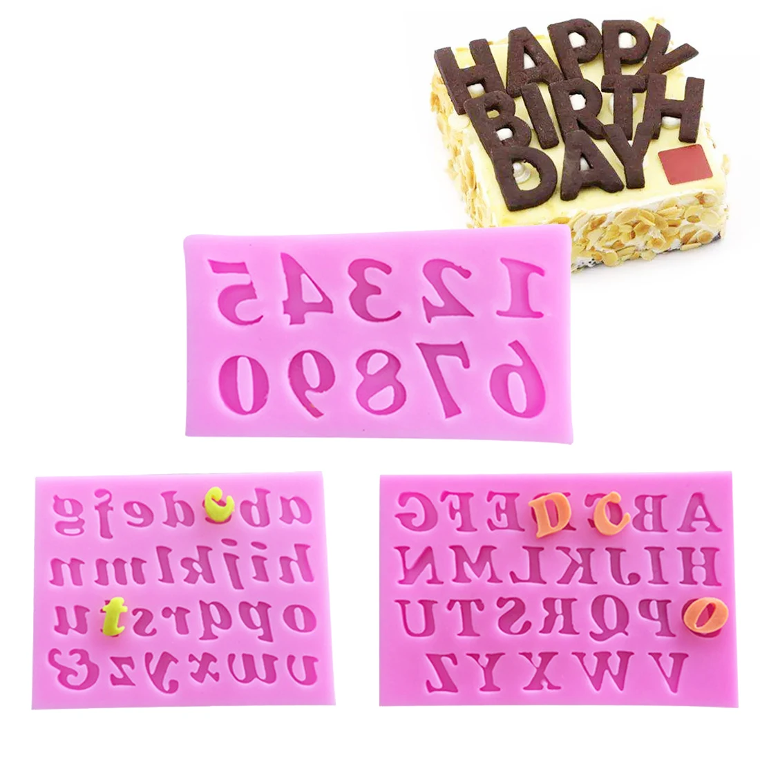Kitchen DIY Tool 3PCS/Set Baking Pan English Letters Number Shape Silicone Chocolate Soap Mold Cake Stencils Fondant Pastry Tool
Kitchen DIY Tool 3PCS/Set Baking Pan English Letters Number Shape Silicone Chocolate Soap Mold Cake Stencils Fondant Pastry Tool