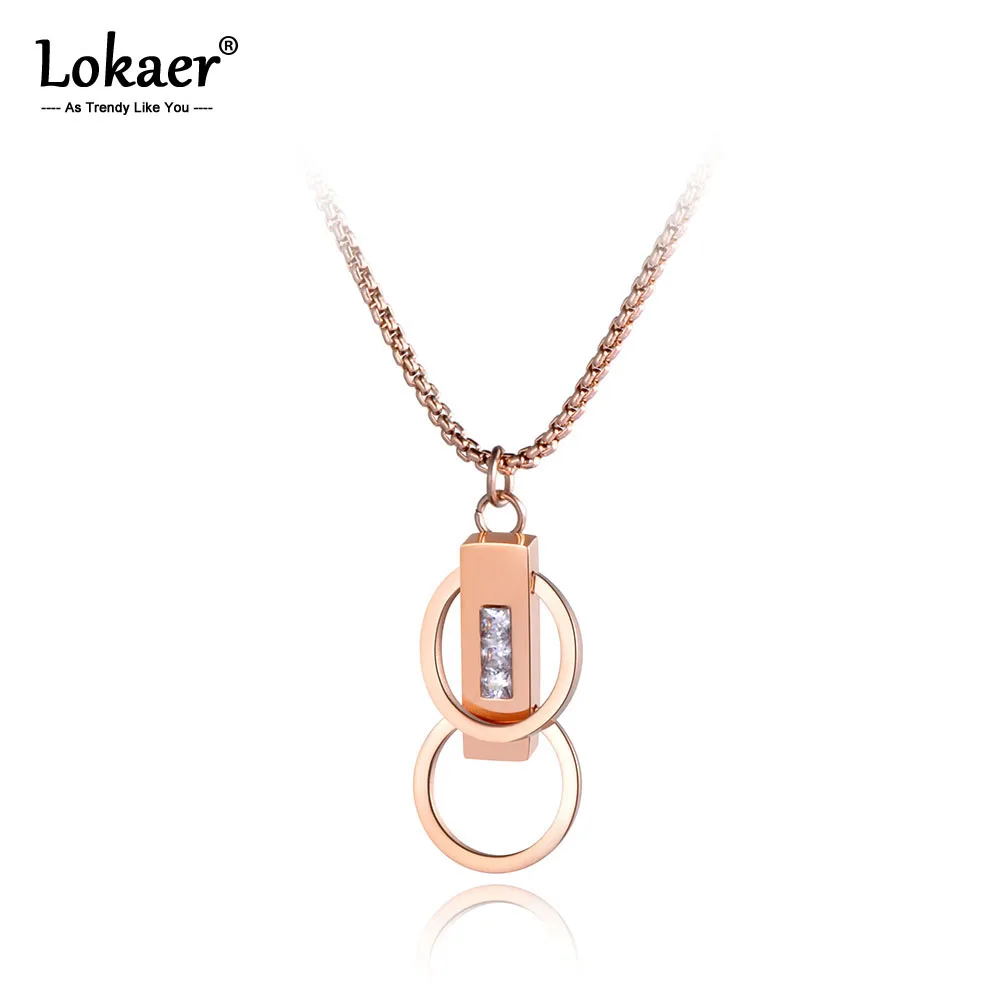Lokaer Titanium Steel Double Circles Cubic Zirconia Crystal Chokers Necklace Jewelry Lovely Necklace For Women Girls N17043
Lokaer Titanium Steel Double Circles Cubic Zirconia Crystal Chokers Necklace Jewelry Lovely Necklace For Women Girls N17043