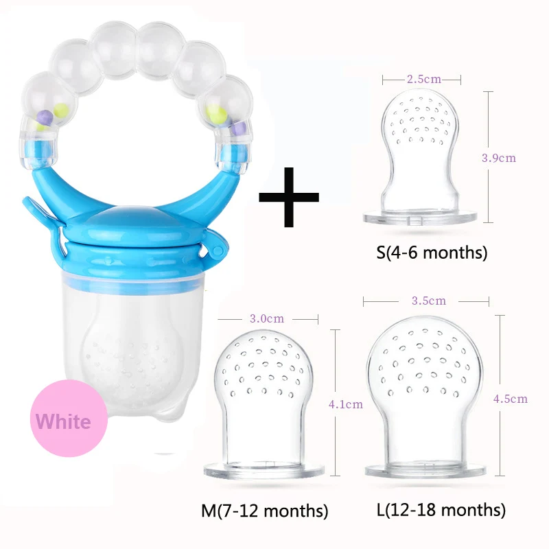 Baby Rattle Teether Silicone Pacifier Fruit Vegetable Nippler 3 Size Strainer Net S M L Meat Puree Food Piece nibbler Chew Toys
Baby Rattle Teether Silicone Pacifier Fruit Vegetable Nippler 3 Size Strainer Net S M L Meat Puree Food Piece nibbler Chew Toys