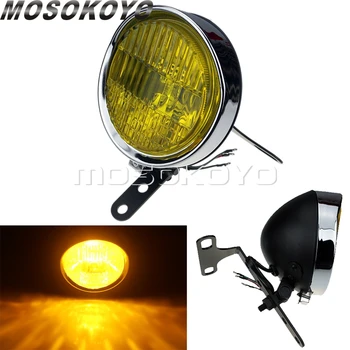 Universal Old School 5.75" Motorcycle H4 Custom Headlight w/ Mount Bracket For Harley Chopper Cafe Racer Cruiser Bobber
Universal Old School 5.75" Motorcycle H4 Custom Headlight w/ Mount Bracket For Harley Chopper Cafe Racer Cruiser Bobber