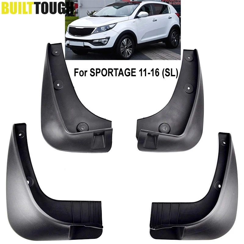 Комплект литых автомобильных брызговиков для Kia Sportage SL 2011 2016 базовые Брызговики LE