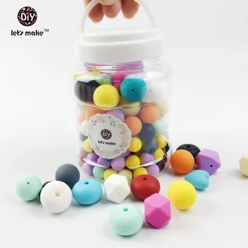 Let's make Colorful Silicone Diy nursing accessories eco-friendly baby teething beads DIY Chew Silicone Teething Necklace
Let's make Colorful Silicone Diy nursing accessories eco-friendly baby teething beads DIY Chew Silicone Teething Necklace