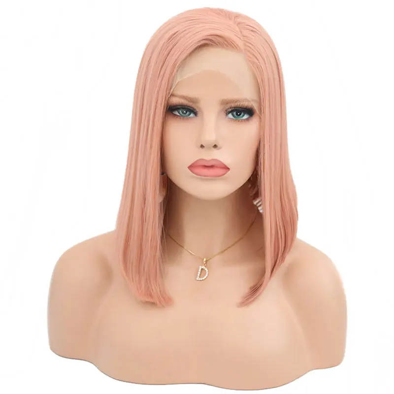 Bombshell Light Pink Short Bob Straight Heat Resistant Fiber Synthetic Lace Front Wig Glueless Side Parting For White Women
Bombshell Light Pink Short Bob Straight Heat Resistant Fiber Synthetic Lace Front Wig Glueless Side Parting For White Women