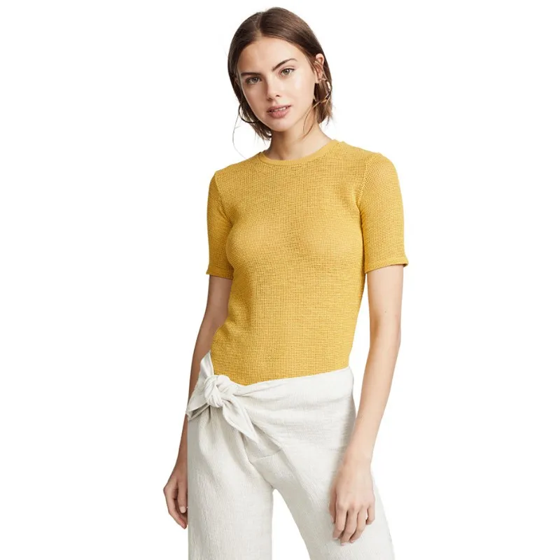 GUMPRUN Women Short Sleeve Mesh Casual Tops Tshirt Summer O Neck Tight Yellow T Shirt Tees Ladies Streetwear Aesthetic Tees
GUMPRUN Women Short Sleeve Mesh Casual Tops Tshirt Summer O Neck Tight Yellow T Shirt Tees Ladies Streetwear Aesthetic Tees
