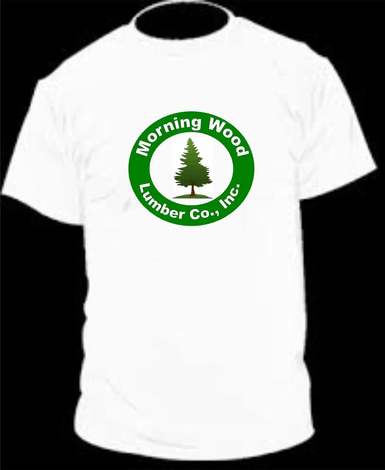 MORNING WOOD LUMBER CO INC. COLLEGE VINTAGE FUNNY MEN'S T SHIRT Tops Summer Cool Funny T-Shirts | Мужская одежда