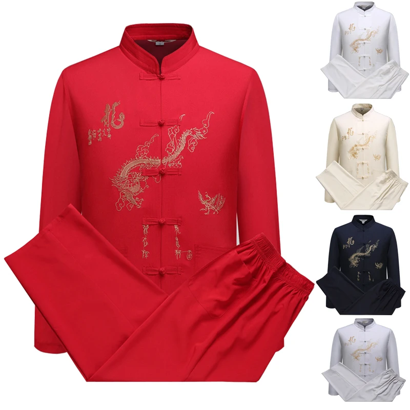 Chinese Men Cotton Kung Fu Suit Embroidery Wu Shu Uniform Tai Chi Clothing Short Sleeve Shirt+Pant M L XL XXL XXXL
Chinese Men Cotton Kung Fu Suit Embroidery Wu Shu Uniform Tai Chi Clothing Short Sleeve Shirt+Pant M L XL XXL XXXL
