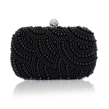 FGGS-Fashion clutch bead clutch bridal bag under arm bag party wedding evening bag, black
FGGS-Fashion clutch bead clutch bridal bag under arm bag party wedding evening bag, black