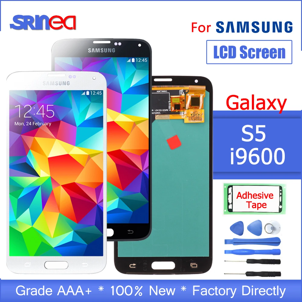 For Samsung Galaxy S5 LCD Display G900 I9600 G900f G900a LCD Screen And Touch Screen Digitizer Assembly With Adhesive Tools
For Samsung Galaxy S5 LCD Display G900 I9600 G900f G900a LCD Screen And Touch Screen Digitizer Assembly With Adhesive Tools