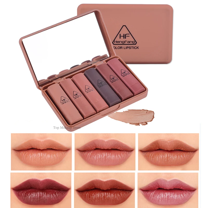 6 Color/Set Matte Lipstick Set Long Lasting Nude Lipstick Makeup Cosmetics Nourishing HengFang
6 Color/Set Matte Lipstick Set Long Lasting Nude Lipstick Makeup Cosmetics Nourishing HengFang