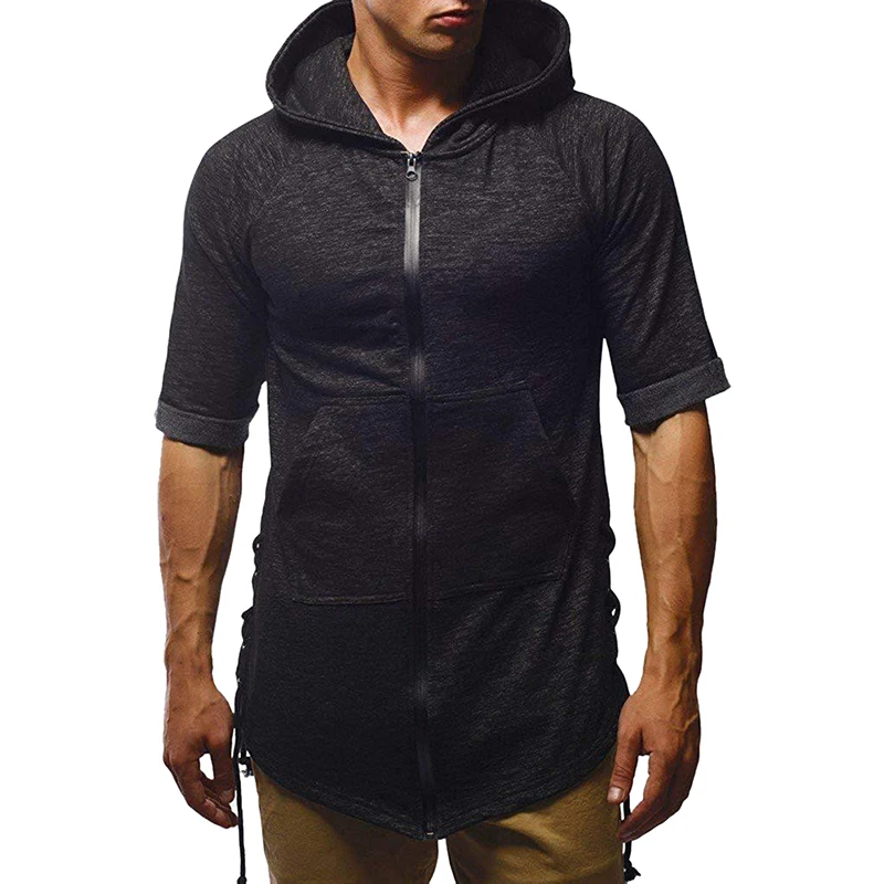 Laamei 2019 Summer Shirt Fashion Hooded Zipper Slim Fit Short Sleeve T Shirt Men Trend Casual Mens T-Shirt Black T Shirts Tops
Laamei 2019 Summer Shirt Fashion Hooded Zipper Slim Fit Short Sleeve T Shirt Men Trend Casual Mens T-Shirt Black T Shirts Tops