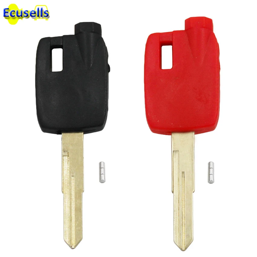 For Suzuki Burgman AN250 AN400 AN650 Magnetic Key Blank With Uncut Blade 3 Magnets - Black & Red