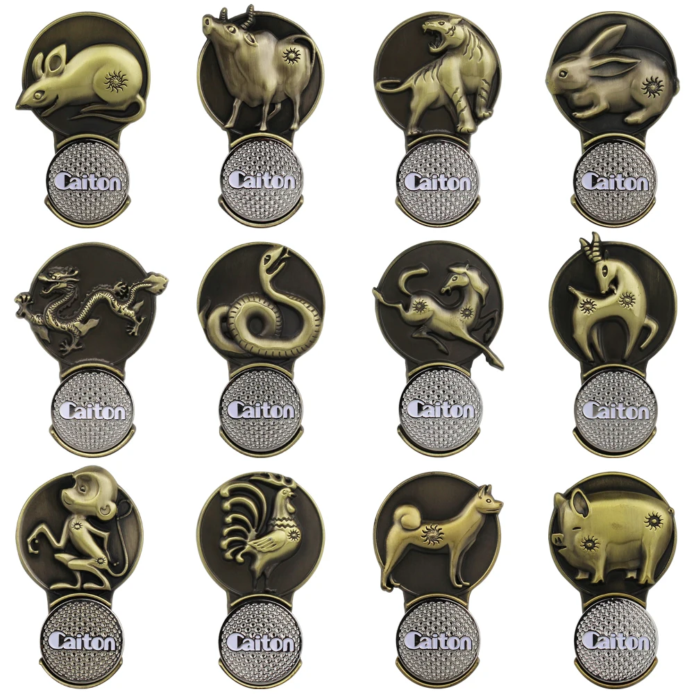 1 pcs Golf Cap Marker Golf Ball Marker With Magnetic Hat Clip The Chinese Zodiac 12 Kinds Kirsite Lovely Animals
1 pcs Golf Cap Marker Golf Ball Marker With Magnetic Hat Clip The Chinese Zodiac 12 Kinds Kirsite Lovely Animals