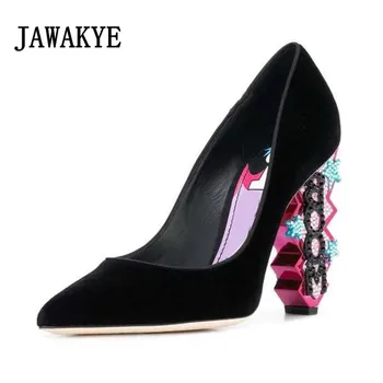 2019 Latest Design Velour Pumps Boom Color Strange Heel Pointed Toe Formal Banquet Shoes Women
2019 Latest Design Velour Pumps Boom Color Strange Heel Pointed Toe Formal Banquet Shoes Women