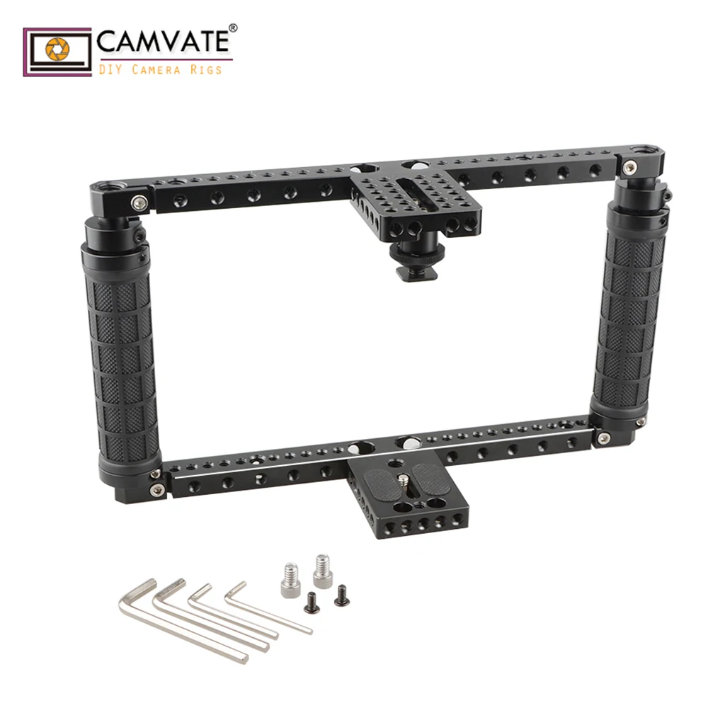 CAMVATE Adjustable Cage with QR Hot Shoe Adapter (Battery Grip) C1808 camera photography accessories
CAMVATE Adjustable Cage with QR Hot Shoe Adapter (Battery Grip) C1808 camera photography accessories