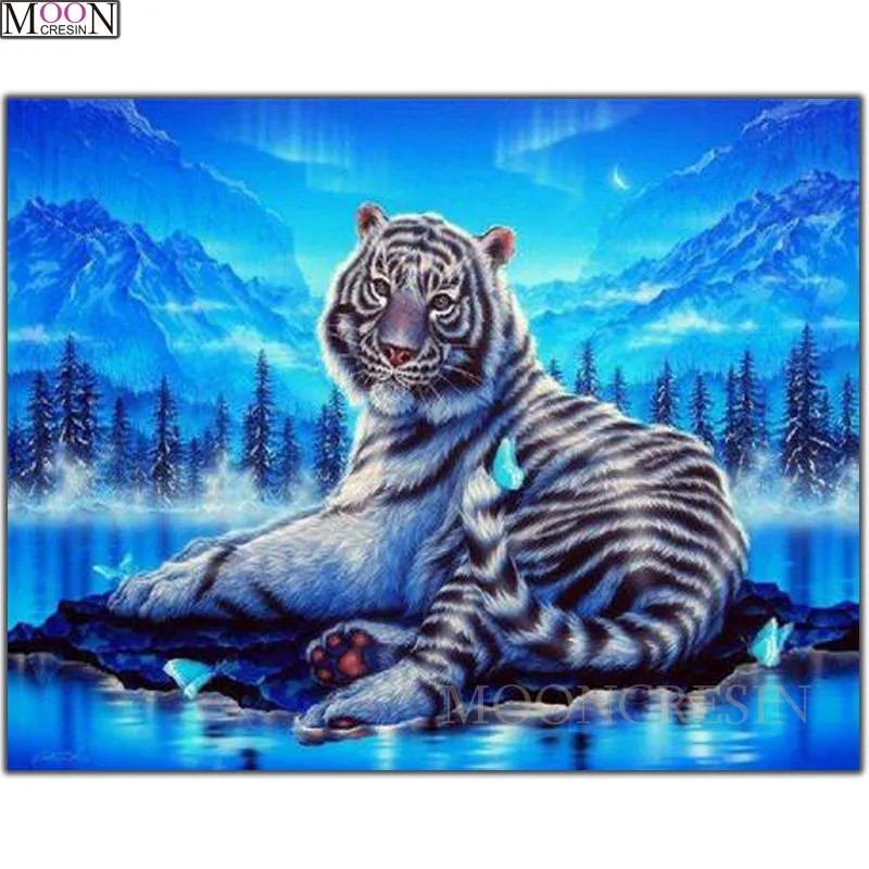 DIY 3D Diamond Painting Cross Blue Forest Tiger 5D Diamond Embroidery Square Drill Diamond Mosaic Decoration Animals Rhinestones
DIY 3D Diamond Painting Cross Blue Forest Tiger 5D Diamond Embroidery Square Drill Diamond Mosaic Decoration Animals Rhinestones