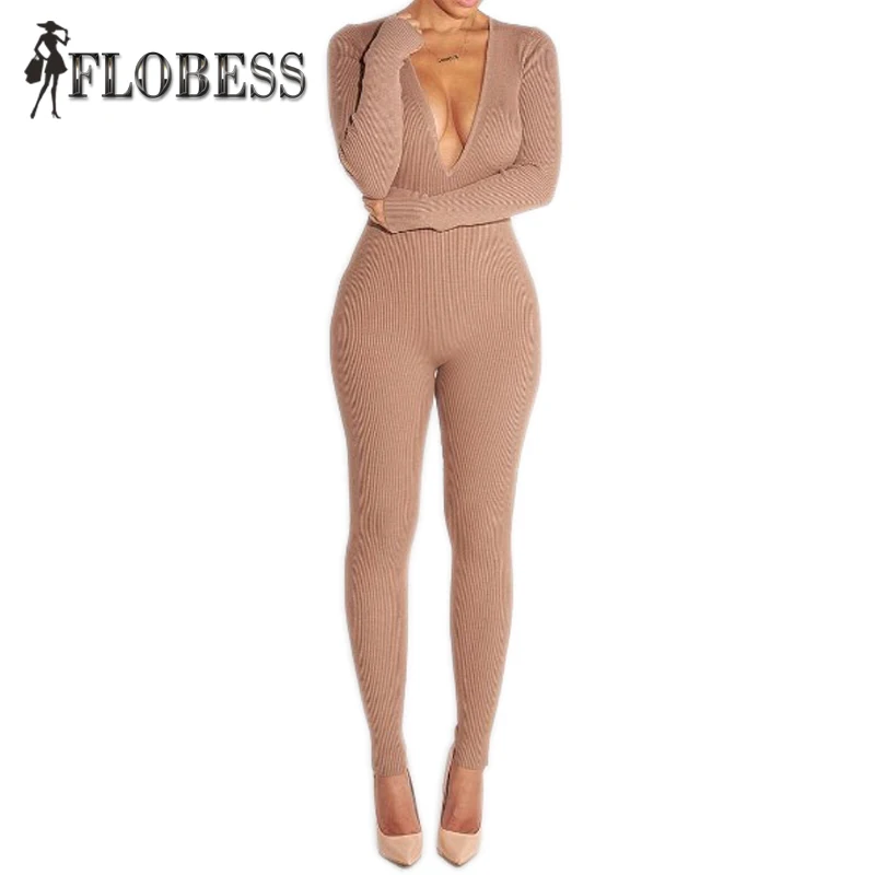 2016 Womens Sexy Fashion Bodycon Jumpsuits Rompers Bodysuits Deep V Neck Back Zip Femme Stretch Long Pants Long Sleeve Plus Size
2016 Womens Sexy Fashion Bodycon Jumpsuits Rompers Bodysuits Deep V Neck Back Zip Femme Stretch Long Pants Long Sleeve Plus Size