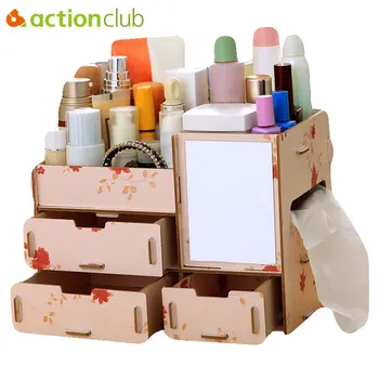 Actionclub Wooden Makeup Storage Box Cosmetic Organizer Case Handmade DIY Assembly Jewelry Makeup Storage Container With Mirror
Actionclub Wooden Makeup Storage Box Cosmetic Organizer Case Handmade DIY Assembly Jewelry Makeup Storage Container With Mirror