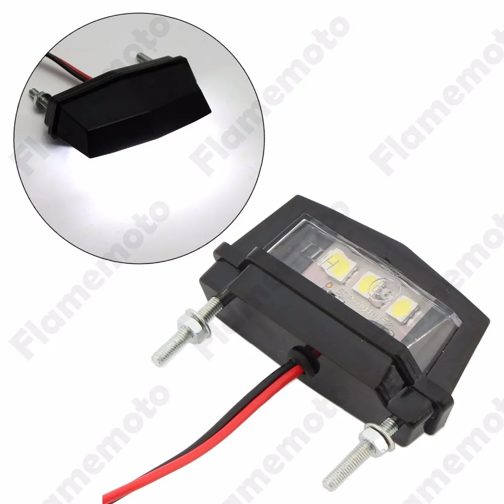 12V 3LEDs Motorcycle Black Mini LED Licence Plate Light Rear Tail Lamp light 6000K White For Honda Kawasaki Yamaha Suzuki
12V 3LEDs Motorcycle Black Mini LED Licence Plate Light Rear Tail Lamp light 6000K White For Honda Kawasaki Yamaha Suzuki