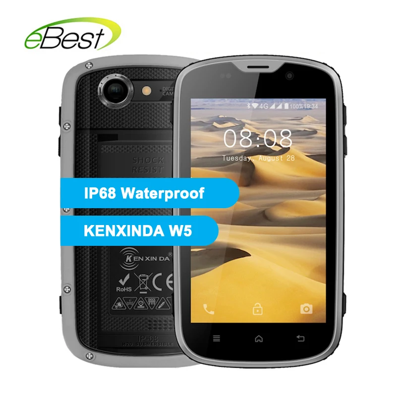 

Kenxinda W5 SmartPhone IP68 Waterproof 4.0 Inch 1GB RAM 8GB ROM Android Cellphone MTK6735 Quad Core 4G Mobile Phone