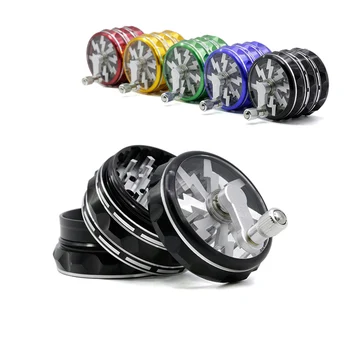 New Design 4 Layers Aluminum Alloy Tobacco Leaf Herb Grinder with Handle Smoke Accessories
New Design 4 Layers Aluminum Alloy Tobacco Leaf Herb Grinder with Handle Smoke Accessories