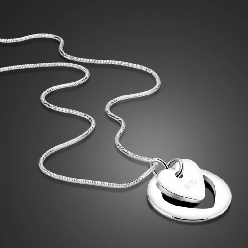 Solid 925 silver heart-shaped pendant.Charming lady silver necklace.Sterling silver necklace jewelry fashion women wholesale
Solid 925 silver heart-shaped pendant.Charming lady silver necklace.Sterling silver necklace jewelry fashion women wholesale