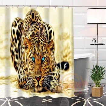 Custom Popular Leopard Hot Sale Polyester Fabric Printing Modern Shower Curtain Bathroom Waterproof With Hook High Quality Gift
Custom Popular Leopard Hot Sale Polyester Fabric Printing Modern Shower Curtain Bathroom Waterproof With Hook High Quality Gift