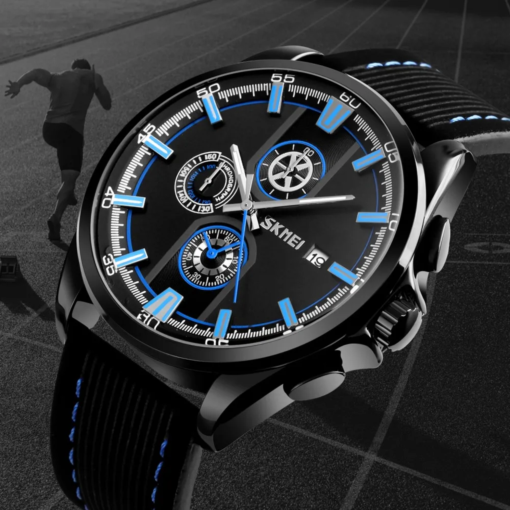 SKMEI Luxury Brand Men Quartz Fashion Wristwatches Leather Men Sports Chronograph Watches Waterproof Clock Relogio Masculino
SKMEI Luxury Brand Men Quartz Fashion Wristwatches Leather Men Sports Chronograph Watches Waterproof Clock Relogio Masculino