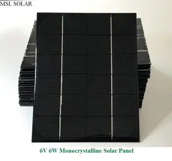 

ALLMEJORES Solar panel 6W 6V Monocrystalline 1A Photovoltaic panel cell for DIY power supply charger.give USB +diodes for free.