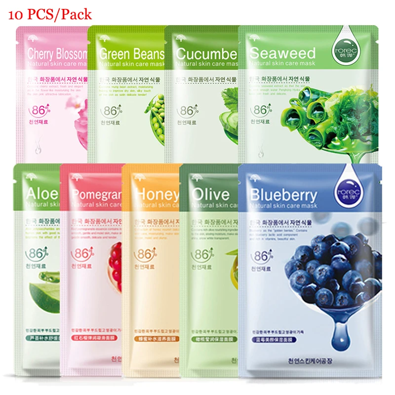 10PCS Face Sheet Mask Aloe Honey Olives Pomegranate Facial Mask Moisturizing Beauty Mask bioaqua black mask Korean cosmetic
10PCS Face Sheet Mask Aloe Honey Olives Pomegranate Facial Mask Moisturizing Beauty Mask bioaqua black mask Korean cosmetic