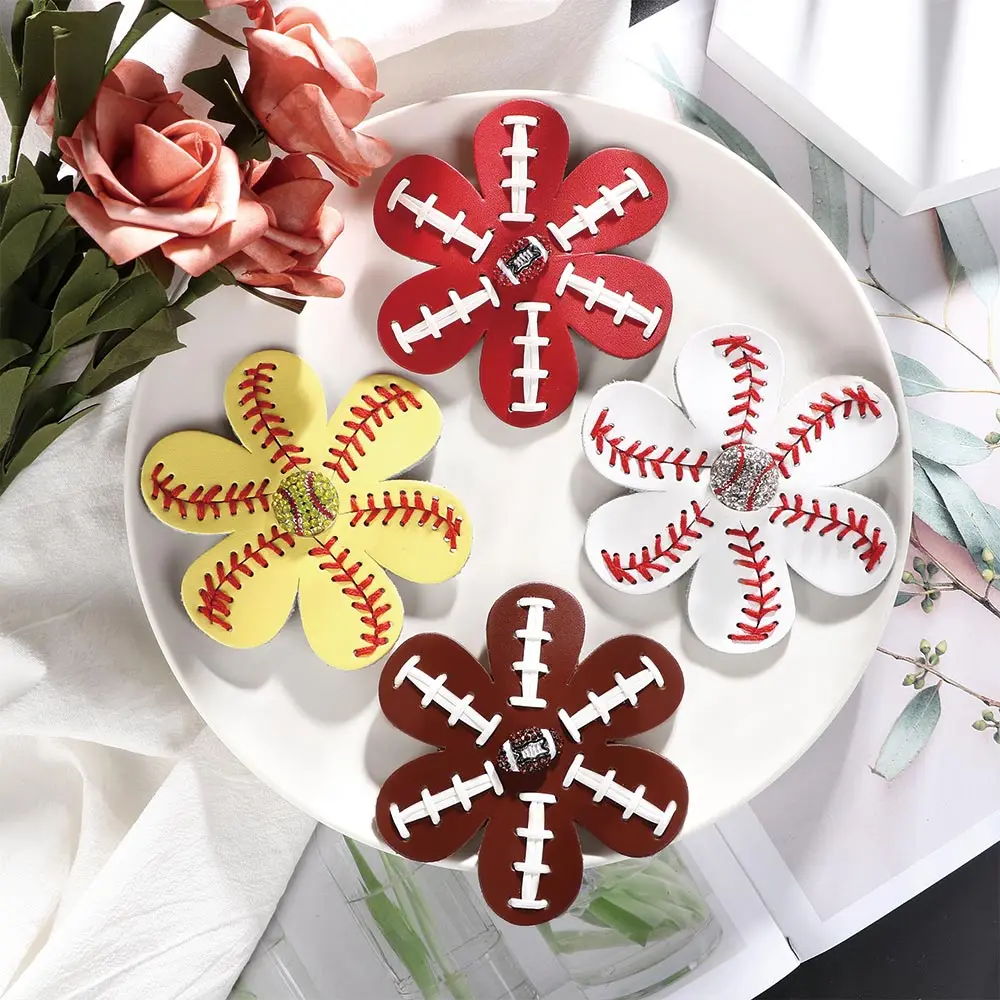 1Pc 4 Inch Women Hairpins Rhinestone Softball Baseball Leather Flower Hairclips Girls Hair Bows Barrette Vintage Accessories 
1Pc 4 Inch Women Hairpins Rhinestone Softball Baseball Leather Flower Hairclips Girls Hair Bows Barrette Vintage Accessories