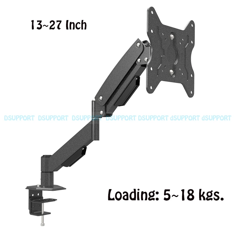 Image L153 Heavy Duty Gas Spring Desktop Monitor Arm Full Motion TV Mount Bracket All in One PC Table Mount
