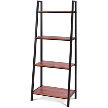 4-Tier Durable Ladder Storage Bookcase High Quality Sturdy Iron Frame Book Shelf Furniture Organizer Display Shelf HW55402
4-Tier Durable Ladder Storage Bookcase High Quality Sturdy Iron Frame Book Shelf Furniture Organizer Display Shelf HW55402