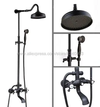 Oil Rubbed Bronze 8" Rain Shower Head Faucet Set Wall Mount Tub Mixer Tap Handheld Wand Shower Sprayer Khg603
Oil Rubbed Bronze 8" Rain Shower Head Faucet Set Wall Mount Tub Mixer Tap Handheld Wand Shower Sprayer Khg603