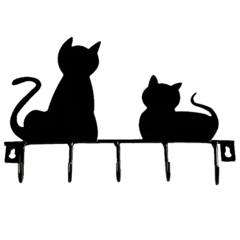 Fashion Black cat design Metal Iron Wall Door Mounted Rustic Clothes Coat hat key hanging Decorative Wall Hooks Robe Hanger
Fashion Black cat design Metal Iron Wall Door Mounted Rustic Clothes Coat hat key hanging Decorative Wall Hooks Robe Hanger