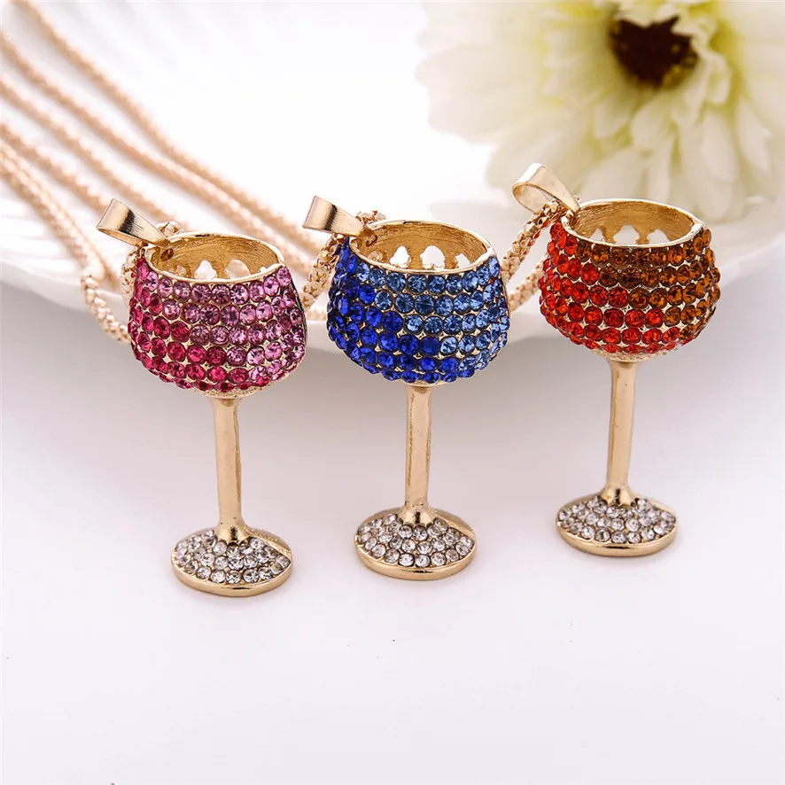 2018 choker necklaces Fashion Women Charm Colorful Wine Glass Crystal Rhinestone Cute Pendant Sweater Necklace 352510
2018 choker necklaces Fashion Women Charm Colorful Wine Glass Crystal Rhinestone Cute Pendant Sweater Necklace 352510