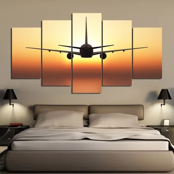 5 Panel Airplane Sunset Framework Paintings Home Decor Wall Art Canvas HD Prints Poster Picture Painting
5 Panel Airplane Sunset Framework Paintings Home Decor Wall Art Canvas HD Prints Poster Picture Painting